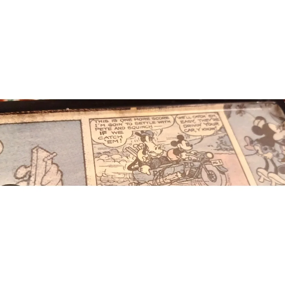 Disney Mickey & Minnie Comic Strip Book Style Embossed Metal Sign‎ Wall Decor